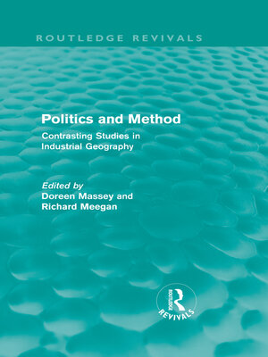 cover image of Politics and Method (Routledge Revivals)